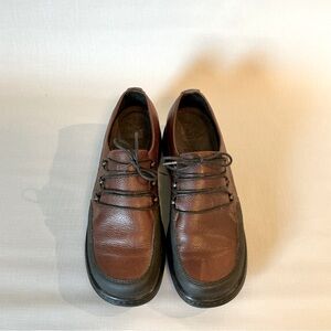 DANSKO Shoe EU 42 Brown Leather Janika Lace Up Oxford Clogs Comfort Healthcare